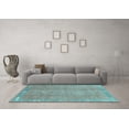 thumbnail image 3 of Ahgly Company Indoor Rectangle Abstract Light Blue Modern Area Rugs, 5' x 7', 3 of 4