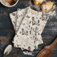 thumbnail image 6 of Brown Beige Botanical 1 Pack Kitchen Towel, Water Absorbent Dish Towel, Rustic Country Spring Floral Summer Leaf Decorative Hand Towels - Quick Drying Cloth for Cooking Baking, 18x28 Inch, 6 of 8
