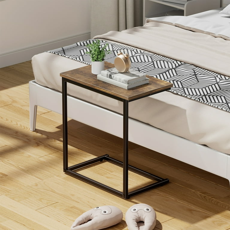 C Shaped End Sofa Table, Vintage Side Couch Table for Living C Shaped End Sofa Table, Vintage Side Couch Table for Living