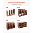 thumbnail image 5 of Wooden Literature Organizer 24 Compartments Removable Shelves Dark Brown, 5 of 10