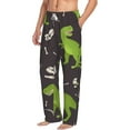 thumbnail image 2 of Daiia Dinosaur Skeleton Men's Sleep Pant with Pockets and Drawstring,Pajama Pants-Small, 2 of 9