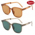 thumbnail image 1 of Hiking 1/2pcs Fashion Folding Anti Light Glasses Female Rivet Simple Design Large Frame Eyeglasses Convenient Travel Oculos, 1 of 5