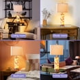 thumbnail image 6 of 27.5" Modern Table Lamp for Living Room Set of 2,3 Way Dimmable Bedside Touch Lamp with USB Ports and Fairy Lights,Coastal Table Lamps Nightstand Lamps for Bedroom (Bulb Included), 6 of 6