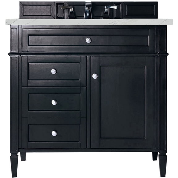 James Martin Vanities 650-V36-BKO-3ENC Brittany 36" Single Basin Poplar Wood Vanity Set -