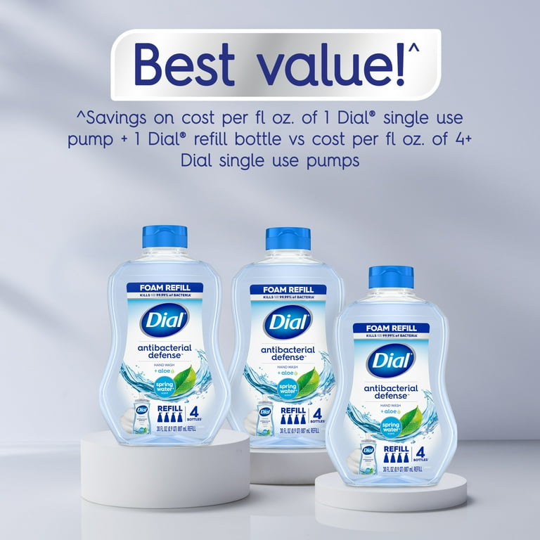 Dial Antibacterial Foaming Hand Wash Refill Spring Water 30 Ounce