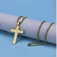 thumbnail image 3 of Men's Cross Necklace with Lord's Prayer, Stainless Steel Christian Cross Pendant Necklace for Men, 3 of 10