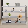 thumbnail image 2 of 4 Tier Stainless Steel Shelving 70.9 x 17.7 x 59.1In Heavy Duty Each Layer Loading 330LBS Height Adjustable Rack Storage Shelf for Supermarket Kitchen, 2 of 9