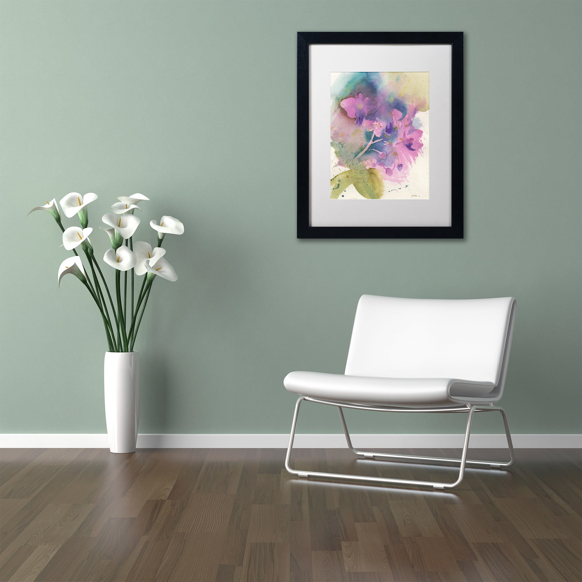 Trademark Fine Art "Orchid Dream" Canvas Art by Sheila Golden White Matte, Black Frame