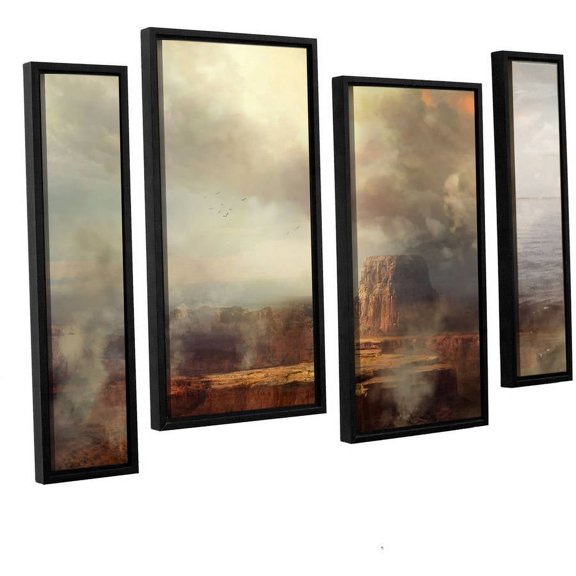 ArtWall Philip Straub "Before the Rain" 4-Piece Floater Framed Canvas Staggered Set