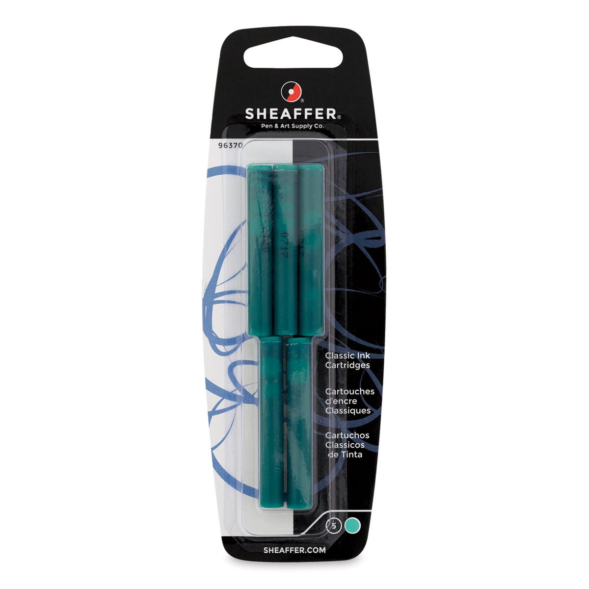Shaeffer Viewpoint Calligraphy Pen Cartridges Turquoise, Pkg of 5