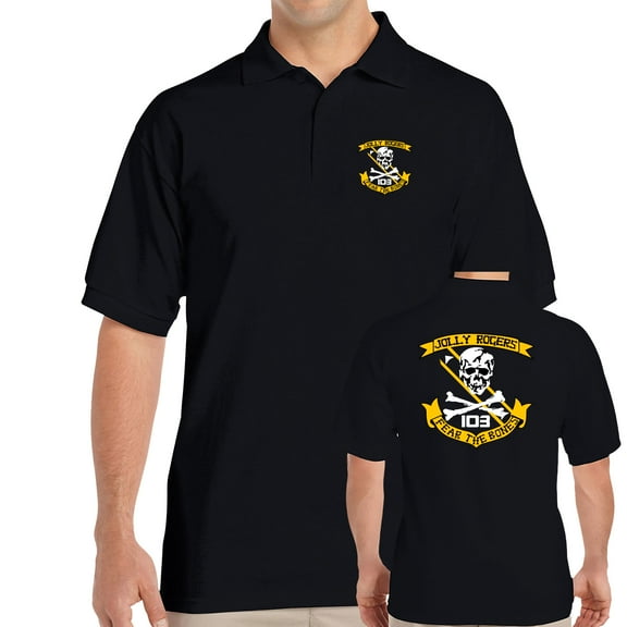 Jolly Rogers VF-103 Fear The Bones Double Sided Polo-Medium