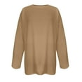 thumbnail image 4 of Womens Plus Size Tops, Oversized T Shirts for Women Fall Casual Loose Fit Solid Color Crewneck Long Sleeve Shirts, 4 of 4