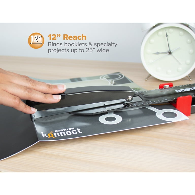 BOSTITCH, Long Reach Booklet Stapler, 12 Inches, Heavy Duty Metal