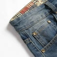 thumbnail image 6 of Father's Day Gifts DDAPJ pyju Men's Ripped Denim Shorts Straight Leg Jean Shorts Big and Tall Casual Bermuda Shorts with Pockets Blue XXL, 6 of 8