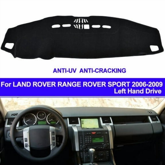 Leather Car Dashboard Protects Cover Dash Mat for LAND ROVER RANGE ROVER SPORT 2006-2009 Black