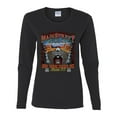 thumbnail image 2 of Main Street of America Route 66 Bike Motorcycle Cars and Trucks Womens Graphic Long Sleeve T-Shirt, Black, Small, 2 of 3