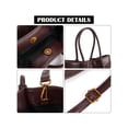 thumbnail image 4 of Deago Tote Bag for Women PU Leather Shoulder Handbags Fashion Hobo Crossbody Bags Bucket Purse with Adjustable Shoulder Strap (Coffee), 4 of 9