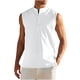 thumbnail image 2 of pstuiky Camisetas sin mangas, Camisa de verano sin mangas con botones y cuello alto para hombre Tops elegantes para mujer xxxl, 2 of 8
