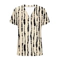 thumbnail image 4 of UVEASISHA Short Sleeve Cardigans Women V Neck Open Front Kimono Boho Printed Beach Cover Up with Pockets Khaki M, 4 of 5