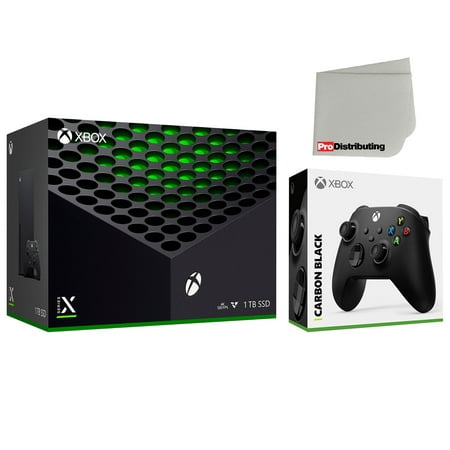 Microsoft Xbox Series X 1TB Console with Extra Wireless Controller - Carbon Black - Includes Microfiber Screen Cleaning Cloth