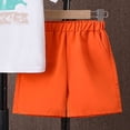 thumbnail image 5 of Gubotare Boys Matching Sets Toddler Baby Boy Clothes Summer Outfits Short Sleeve Button Down Shirt Tops + Solid Shorts Clothing Set 2T 3T (Orange,2-3 Years), 5 of 6