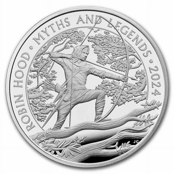 2024 GB 1 oz Silver Myths & Legends Robin Hood Prf (Box & COA)