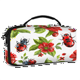 thumbnail image 2 of Herdesigns Cute Ladybugs Red Flower Carrying Case for Nintendo Switch OLED Model 2021 & Switch 2017 with 20 Game Card Slots, Portable Travel Carry Case for Accessories and Console, 2 of 8