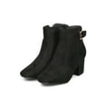 thumbnail image 5 of New Women Refresh Jones-01 Faux Suede Buckled Block Heel Riding Bootie, 5 of 6