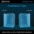 thumbnail image 4 of DreamLine Unidoor-X 58 1/2 in. W x 30 3/8 in. D x 72 in. H Frameless Hinged Shower Enclosure in Brushed Nickel, 4 of 12