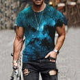 thumbnail image 1 of T-Shirts pour Hommes Aqestyerly Mode de Rue Décontractée Design Intéressant Imprimé Col Rond Manches Courtes, 1 of 6