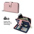 thumbnail image 4 of Nautica Be Shore Womens Wallet RFID Blocking Zip Around Clutch (Aloha (Pink)), 4 of 5