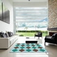 thumbnail image 7 of Ahgly Company Machine Washable Indoor Round Transitional Tron Blue Area Rugs, 6' Round, 7 of 7