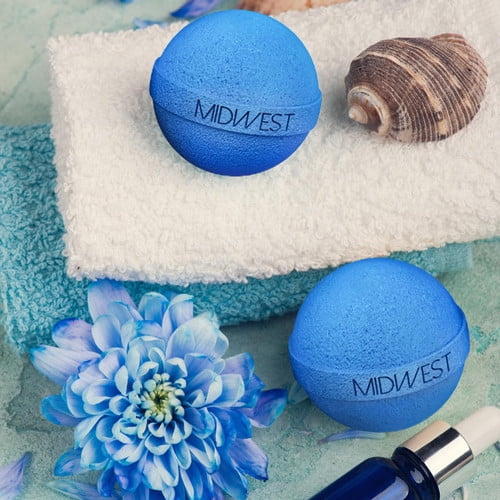 Wild Blueberry Luxury Bath Bombs -Set of 10 - Extra Large - 4.5oz