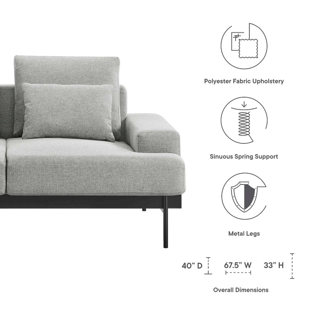 Modway Proximity Upholstered Fabric Loveseat