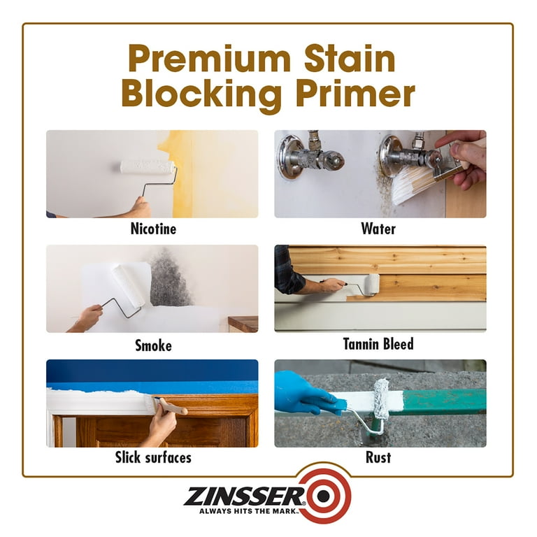 White, Zinsser Cover Stain Oil-Based Primer-3501, 1 gal