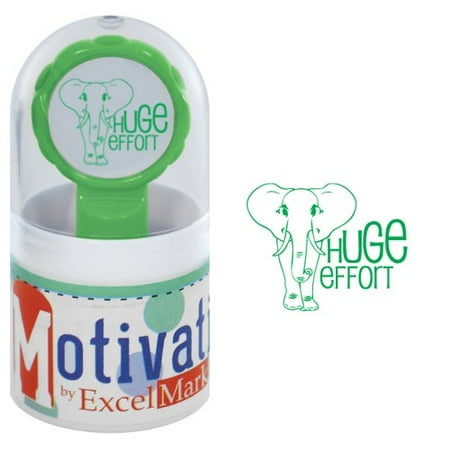 - Motivations Pre-inked Teacher Stamp - Huge Effort (Elephant) - Green