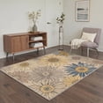 thumbnail image 3 of KUETH 9'X12' Vintage Floral Area Rugs Machine Washable Rugs for Living Room, Non Slip Flat Pile Rug with Rubber Backing, Boho Rug for Entryway Bedroom Dining Room Home Office, 3 of 3