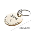 thumbnail image 3 of Stainless Steel Round ID Engraved & Dog Lost With Keyring For And Identification, 3 of 5