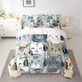 thumbnail image 2 of Castle Fairy Kids Teens Cartoon Cats Twin Bedding Sets,Cute Animal Bedding Comforter Set, 2 of 8