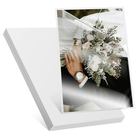 SEWOART Photo Laminating Sheets Transparent Self Adhesive Protective PVC Sheets for Water Resistant Photo Sealing