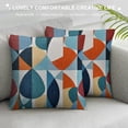 thumbnail image 3 of Creowell Mid-Century Lumbar Pillow Covers  Blue Orange Drop Shapes  Pillow Cases Modern Retro Throw Pillows  Home Decor For Living Room Couch Cushion Porch Patio Outdoor, 3 of 5