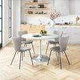 thumbnail image 6 of Thibideaux Dining Chair Light Gray Dining Chair, Modern Style, Stackable for space saving storage, Plywood, Indoor Dining, 6 of 12