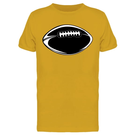 Black American Football Ball T-Shirt Men -Image by Shutterstock, Male Small