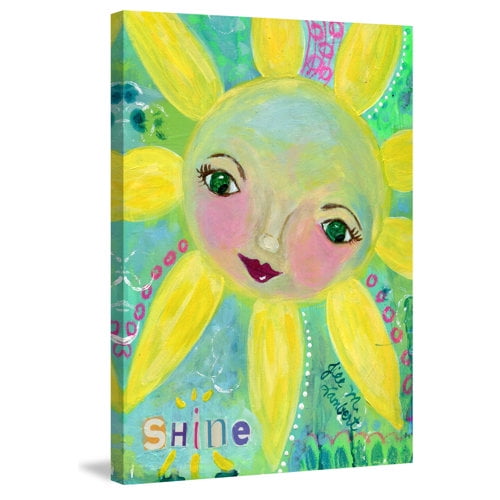 Marmont Hill "Sun Face Shine" by Jill Lambert Painting Print on Wrapped Canvas