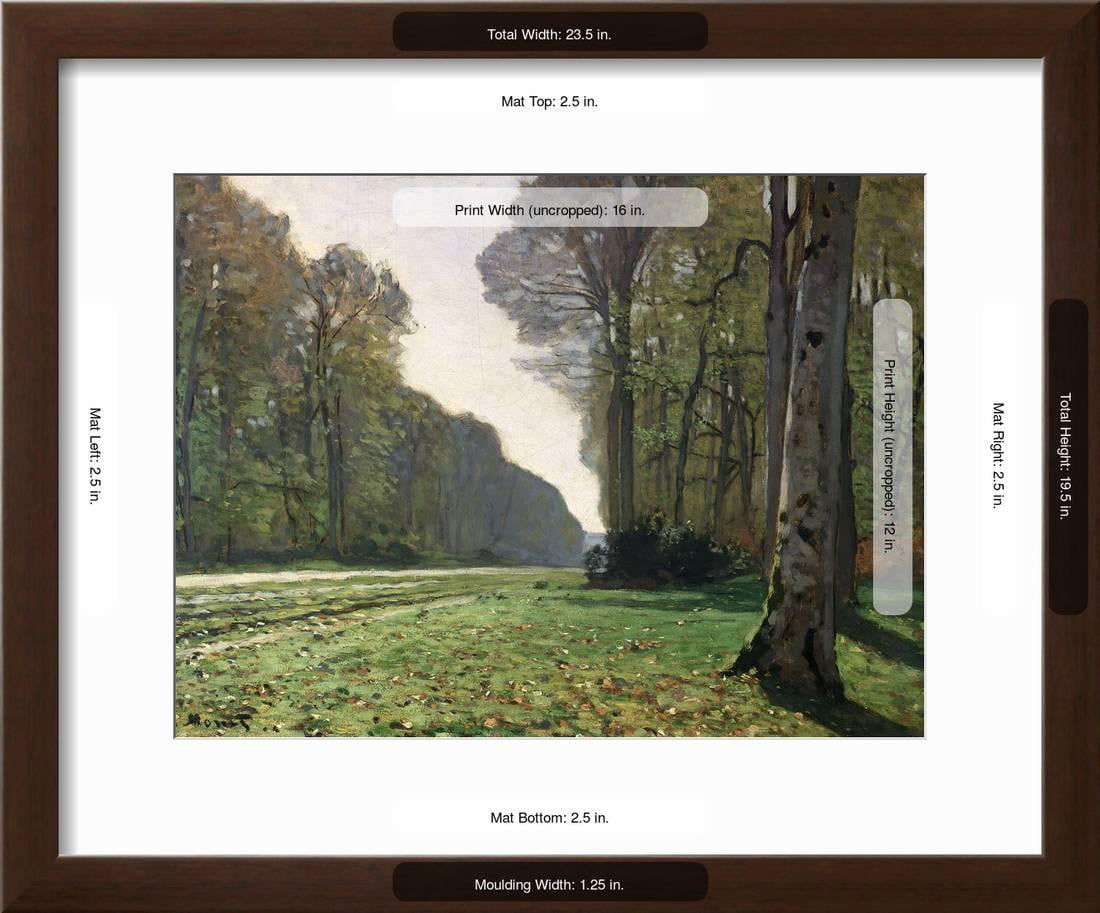 The Road to Bas-Breau, Fontainebleau, circa 1865, Scenic Framed Art Print  Wall Art by Claude Monet Sold by Art.Com - Walmart.com