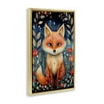 thumbnail image 4 of Stupell Industries Woodland Pattern Fox Animals & Insects Painting Gold Floater Framed Art Print Wall Art, 17 x 25, 4 of 10