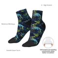 thumbnail image 4 of Goofa Cartoon Dinosaur Pattern Non Slip Socks with Grips for Elderly, Crew Socks Yoga Hospital Socks Cushioned Sole Gripper Socks for Men Women, 4 of 5