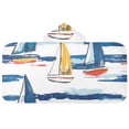 thumbnail image 5 of Yayeee Kids Hooded Towels Toddler Soft Absorbent Beach Bathing Wrap 50" x 23.5", Dark Blue Hand Drawn Sailboats, 5 of 5