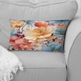 thumbnail image 4 of Designart "Sunshine Blue Petal Impression" Floral Printed Throw Pillow, 4 of 5
