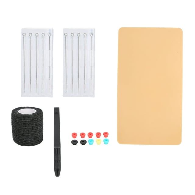 Sailing Kit de práctica de tatuaje profesional: Aguja 3RL, bolígrafo Hnad Poke, herramienta de tatuaje con vendaje elástico
